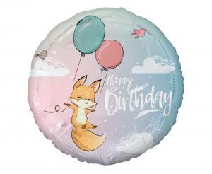 BALON FOLIOWY LISEK HAPPY BIRTHDAY 18