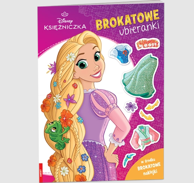 KSIĄŻECZKA DISNEY KSIĘŻNICZKA. BROKATOWE UBIERANKI