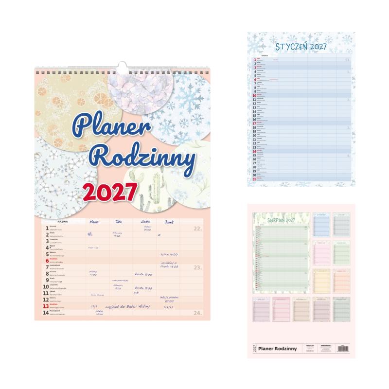 KALENDARZ PLANER MIESIĘCZNY RODZINNY