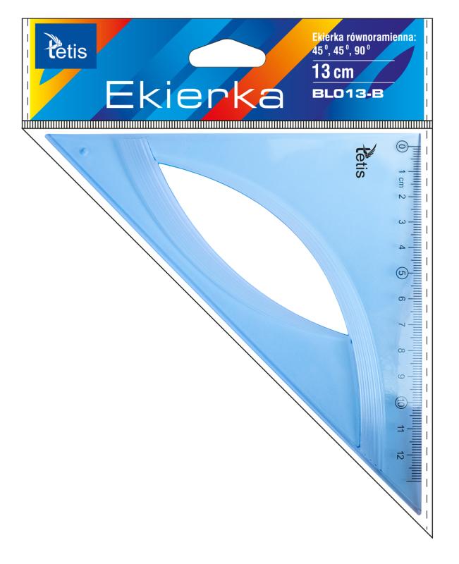 EKIERKA RÓWNORAMIENNA 13CM NIEBIESKA A/30 TETIS
