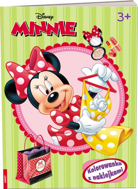 KSIĄŻECZKA MINNIE. KOLOROWANKA Z NAKLEJKAMI