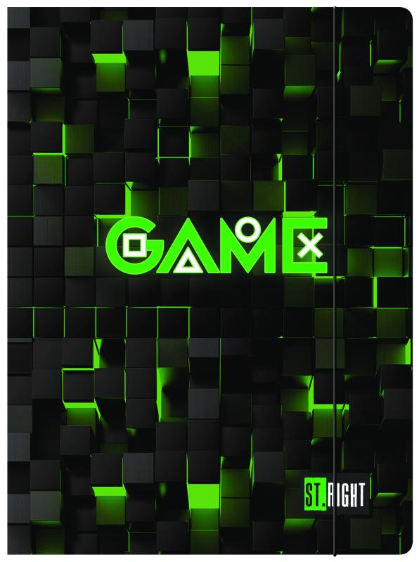 TECZKA Z GUMKĄ A4 300G STRIGHT GREEN GAME