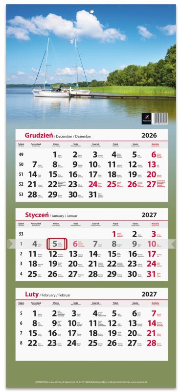 KALENDARZ TRÓJDZIELNY 2027
