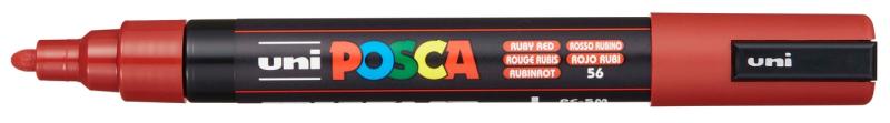 MARKER UNI PC-5M POSCA RUBINOWO CZERWONY NR 56