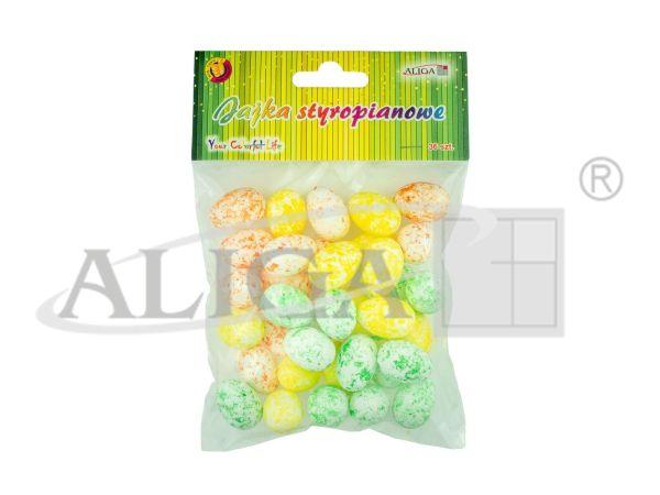JAJKA STYROPIANOWE KOLOROWE NAKRAPIANE 2,5CM A36 WIELKANOC