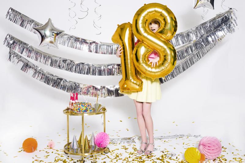 BALON FOLIOWY 8 86CM ZŁOTY