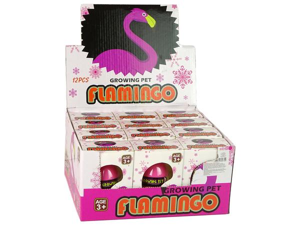 ROSNĄCE JAJO FLAMING 6CM RÓŻOWE