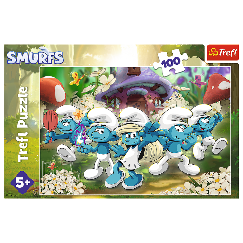 PUZZLE 100 TREFL POZNAJ SMERFY