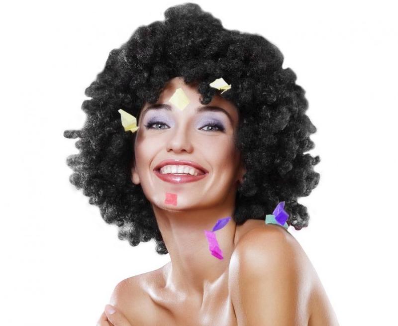 PERUKA MEGA AFRO CZARNE