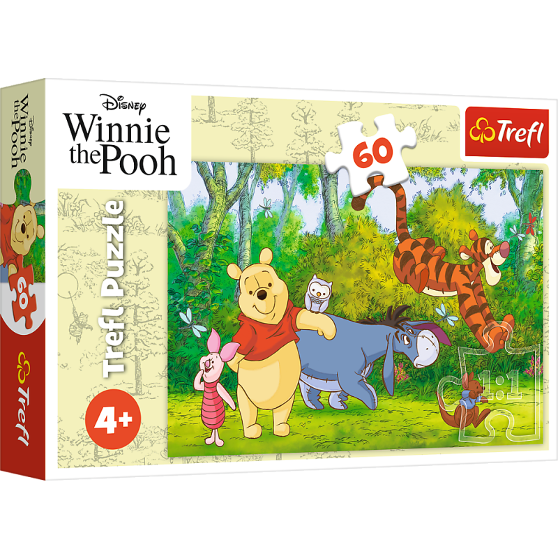 PUZZLE 60 TREFL SMACZNY MIODEK.KUBUŚ PUCHATEK