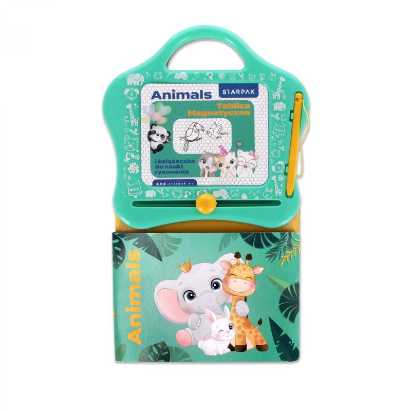 TABLICA MAGN+KSIAZ NAUKA RYS 27X15 ANIMALS 1 12