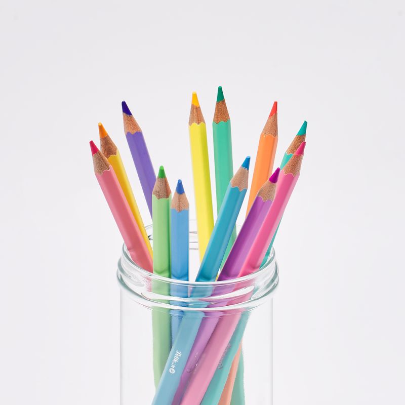 KREDKI 12 PELIKAN DREWNO PASTELL