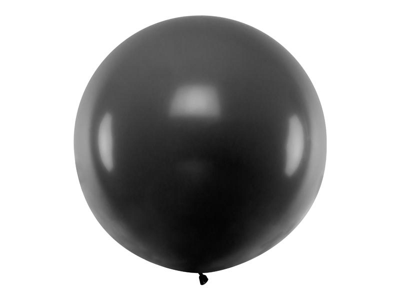 BALON OKRĄGŁY 1M PASTEL BLACK