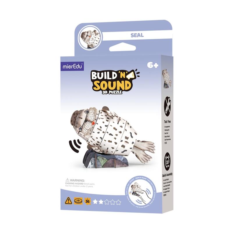 PUZZLE 3D. BUDUJ I SŁUCHAJ - FOKA