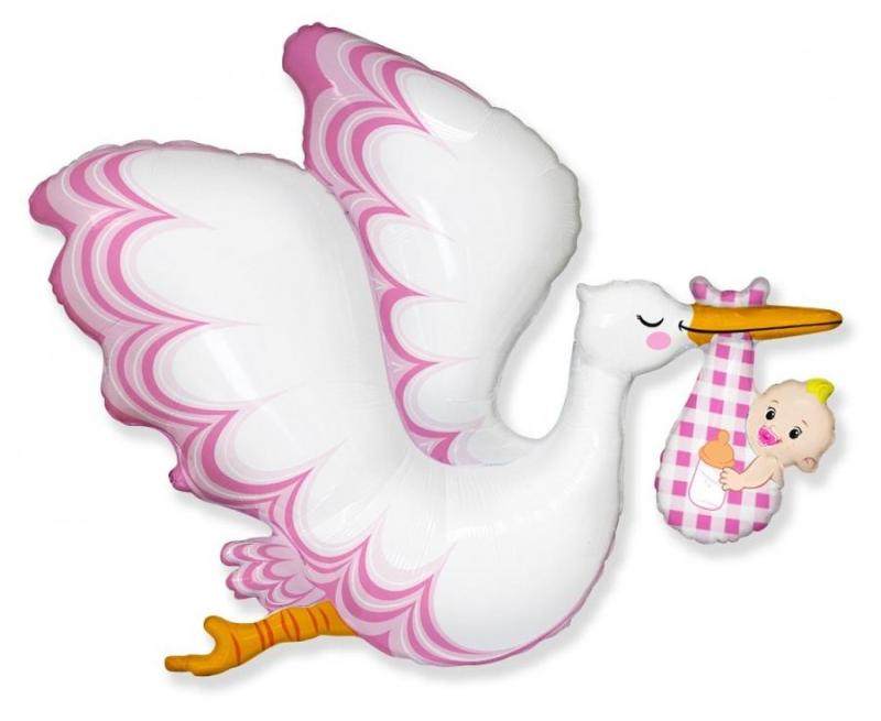 BALON FOLIOWY 24 FX BOCIAN BABY GIRL