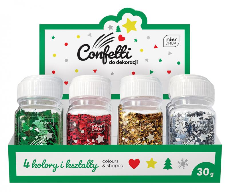 CONFETTI DO DEKORACJI 30G WINTER 12szt