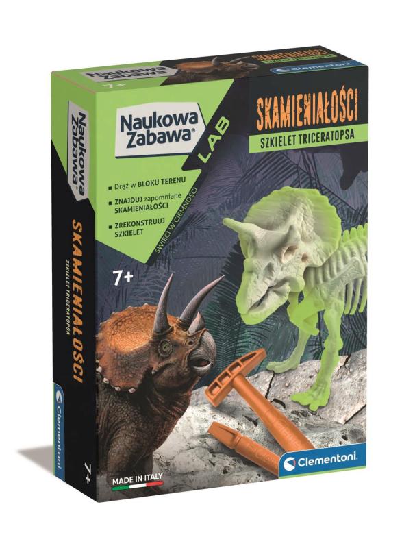 SKAMIENIAŁOŚCI - TRICERATOPS FLUO