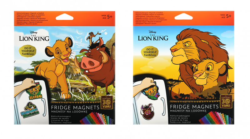 MAGNES NA LODÓWKĘ - MIX 2 WZORÓW LION KING DISNEY CORE