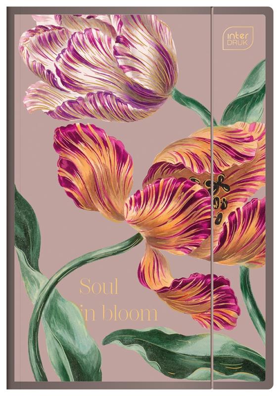 TECZKA A4 Z GUMKĄ A4 + METALLIC GRANDIFLORA
