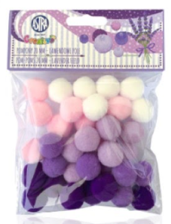 POMPONY 20 MM - LAWENDOWE POLE