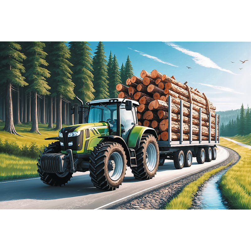PUZZLE 100 TREFL CIĄGNIK LEŚNY