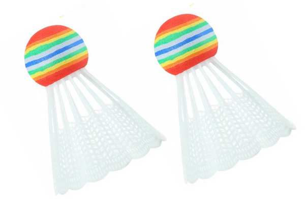 ZESTAW 2 RAKIETEK DO BADMINTONA PALETKI 2 LOTKI BADMINTON POMARAŃCZOWY