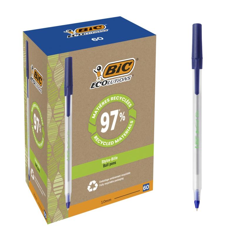 DŁUGOPIS BIC ECOLUTIONS ROUND STIC PD60 NIEBIESKI