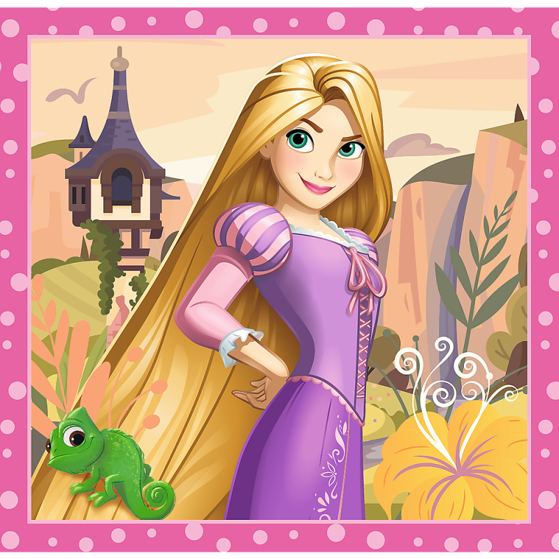 PUZZLE 3W1 TREFL PIĘKNE KWIATY PRINCESS
