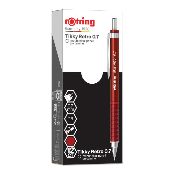 OŁÓWEK AUTOMATYCZNY ROTRING TIKKY RETRO RED MP 0.7 TK12