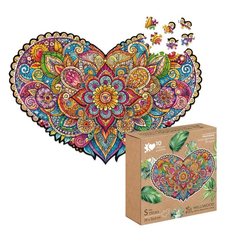 PUZZLE DREWNIANE MILLIWOOD MANDALA MIŁOŚCI