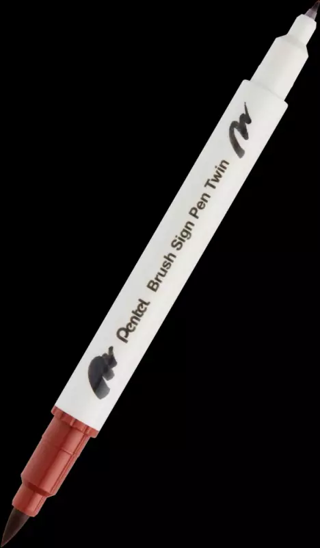 PISAK DWUSTR. BRUSH PĘDZELKOWY BRĄZOWY