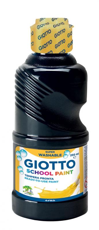 GIOTTO SCHOOL PAINT 250ML BLACK