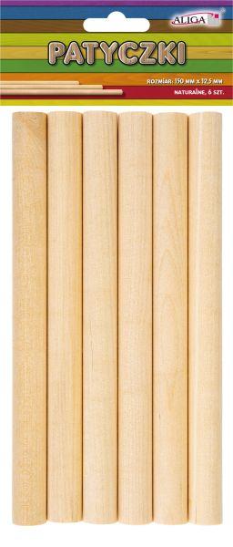 PATYCZKI PK-7322 BEZBARWNE OKRĄGŁE A/6 150X12,5MM