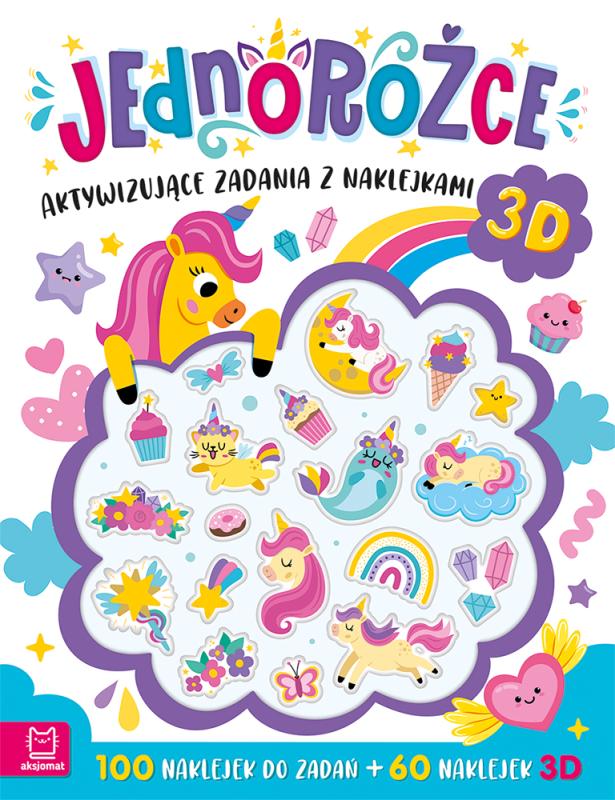 KSIĄŻECZKA JEDNOROŻCE AKTYWIZUJĄCE ZADANIA Z NAKLEJKAMI 3D