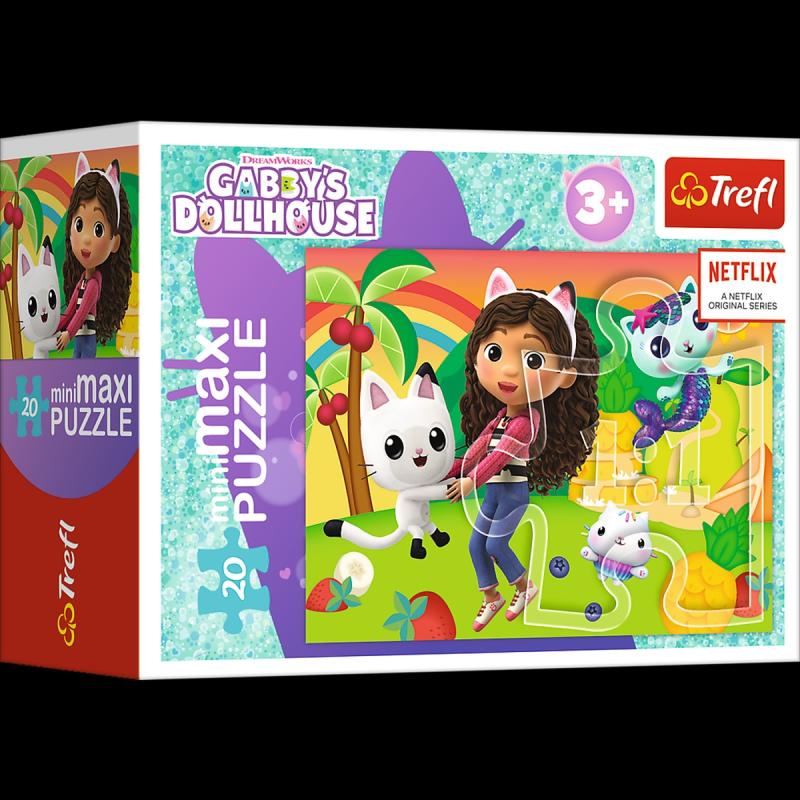 PUZZLE 20 TREFL MINIMAXI KOLOROWY DZIEŃ GABBI
