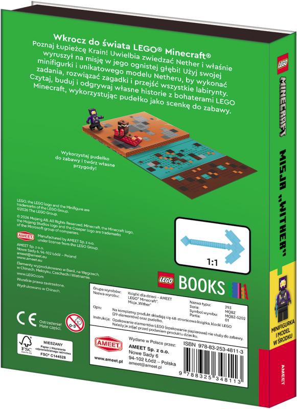 KSIĄŻECZKA LEGO MINECRAFT MISJA WITHER