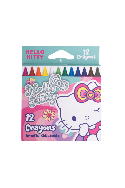KREDKI ŚWIECOWE 12 KOLORÓW - PINK 1 HELLO KITTY