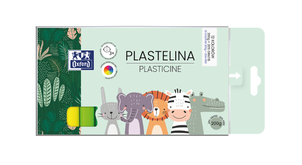 PLASTELINA 12 OXFORD KIDS 200G