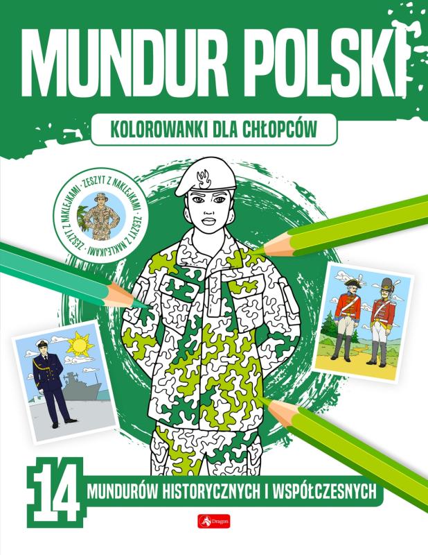 KSIĄŻECZKA KOLOROWANKA DLA CHŁOPCÓW MUNDUR POLSKI