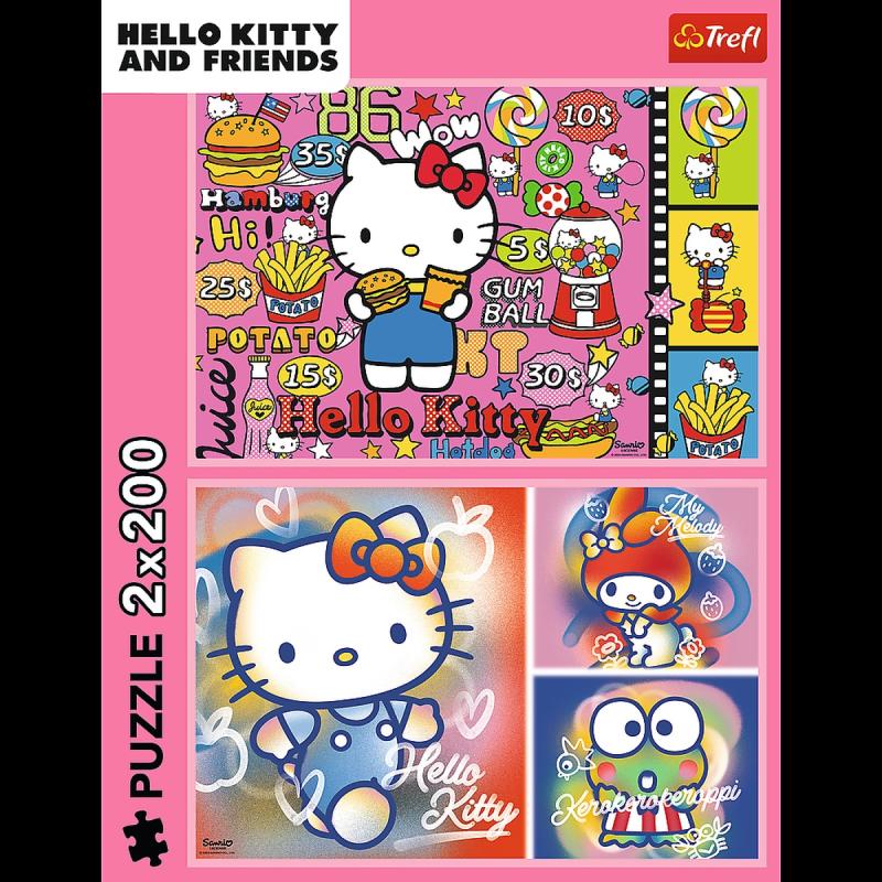 PUZZLE 2X200 TREFL HELLO KITTY I PRZYJACIELE