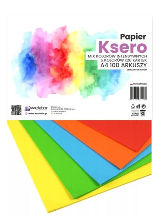 PAPIER KSERO A4/100 KOLOR MIX WEKTOR
