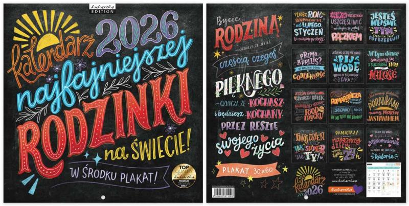 KALENDARZ ŚCIENNY CLASSIC Q TABLICA RODZINKI