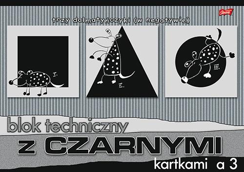 BLOK TECHNICZNY A3 CZARNE KARTKI UNIPAP