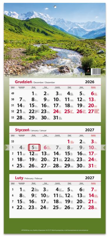 KALENDARZ TRÓJDZIELNY 2027