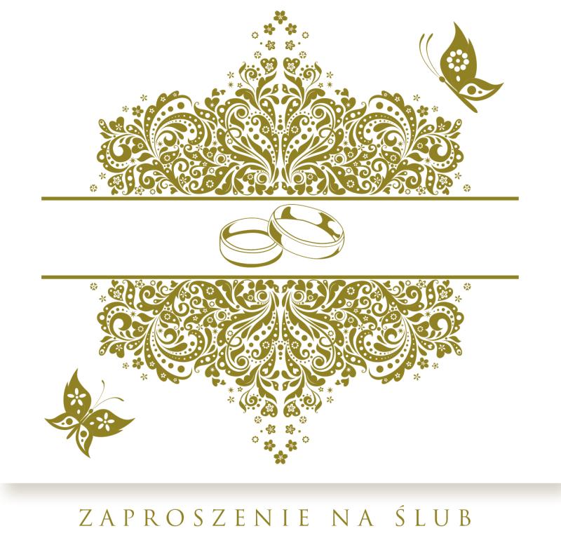 ZAPROSZENIE KWADRAT POLMAK ŚLUB