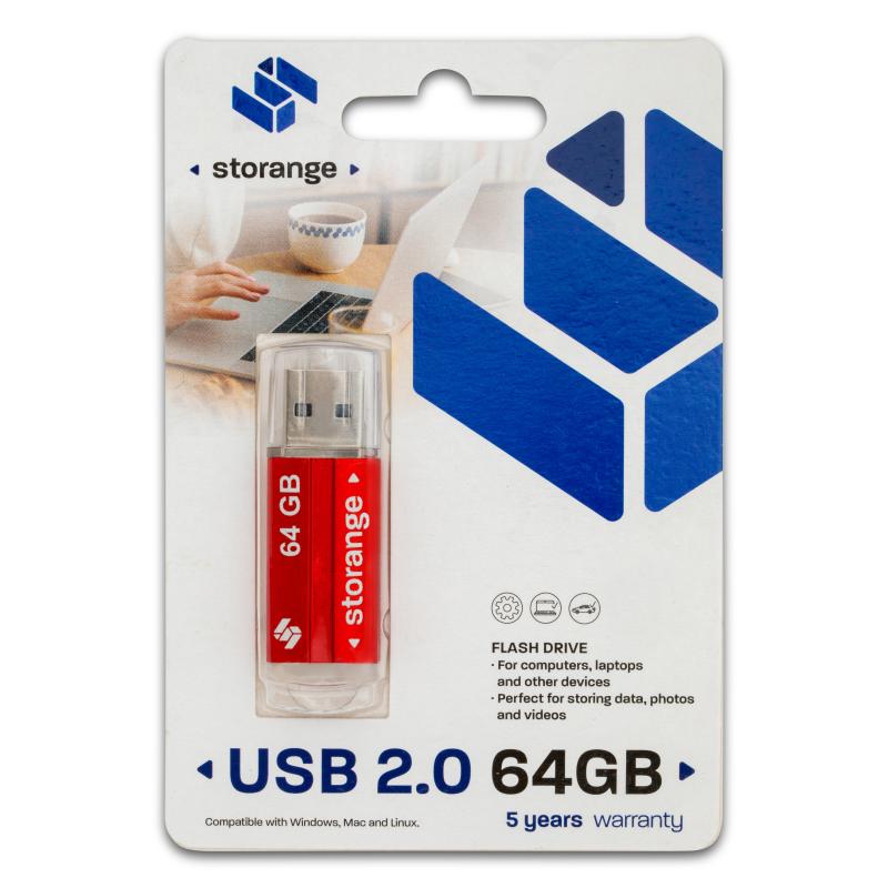 PENDRIVE 64GB STORANGE/MEDIARANGE