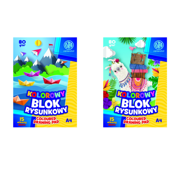 BLOK KOLOROWY A4/15 BARWIONY W MASIE 80G