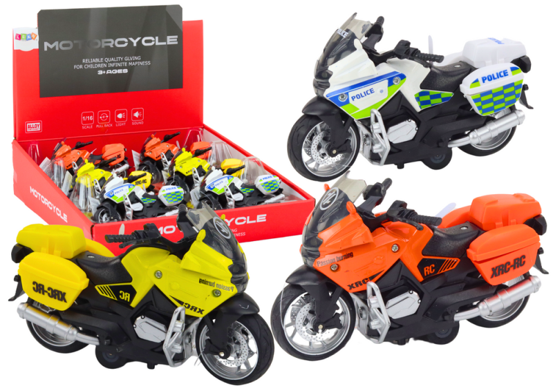 MOTOCYKL SPORTOWY Z NAPĘDEM FRYKCYJNYM 3 KOLORY