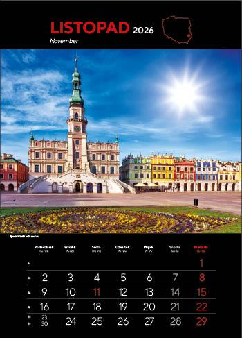 KALENDARZ WIELOPLANSZOWY NAJ.MIASTA POLSKI JOTAN STANDARD