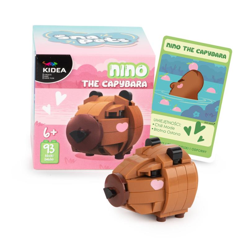 KLOCKI SNAPETS KAPIBARA BRĄZOWA KIDEA